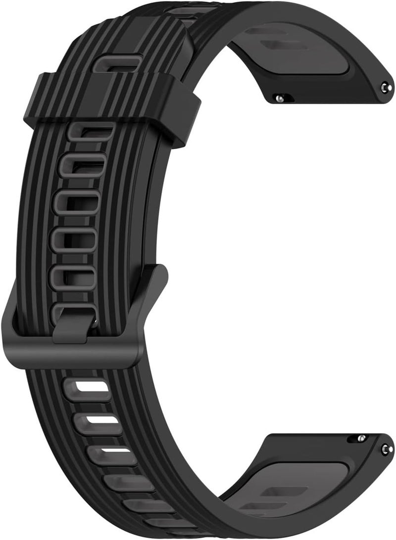 woobles Band for Samsung Galaxy Watch4/Active2,Silicone Watch Replacement Band Strap Soft Sports Wristband Strap Compatible with Galaxy Watch4/Active2,5.5-8.7in,20mm (Gray) - Image 2